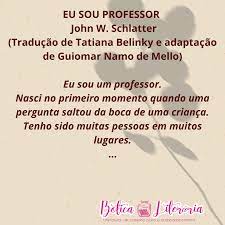 Ser professor – poema de John W. Schlatter